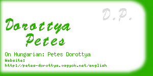 dorottya petes business card